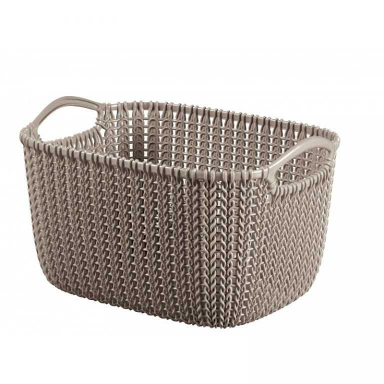 CURVER 226167 Košík KNIT 8L - hnědý (03674-X59) CURVER