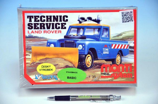 Vista Stavebnice Monti 01 Technic service Land rover 1:35 Teddies