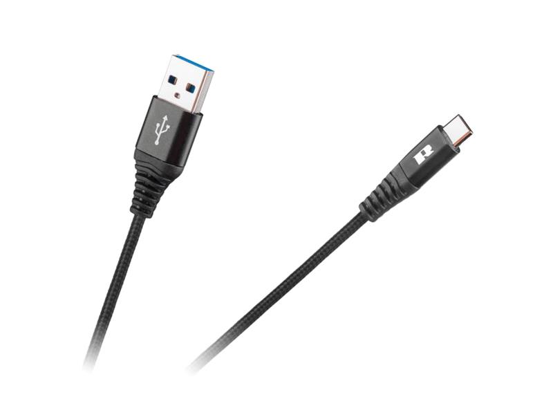 Kabel REBEL USB/USB-C černý 0