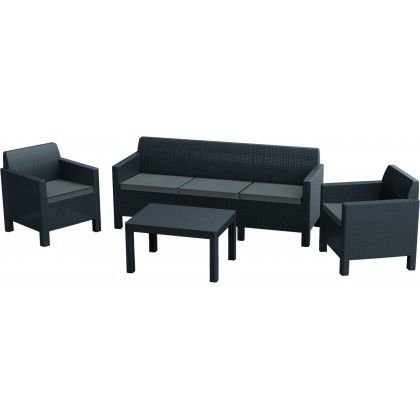 Allibert ORLANDO 3 SOFA 35635 Zahradní set - grafit Allibert