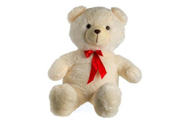 Medvěd plyš 100cm s mašlí béžový 0+ Teddies