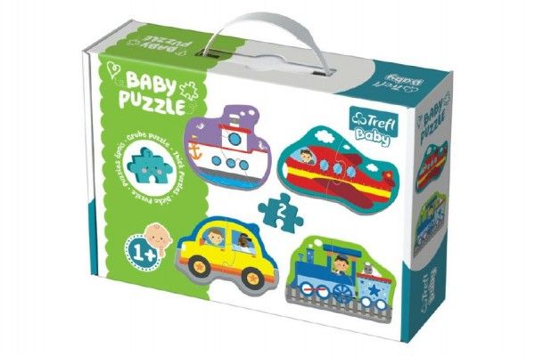 Puzzle baby Dopravní prostředky 2ks v krabici 27x19x6cm 1+ Teddies