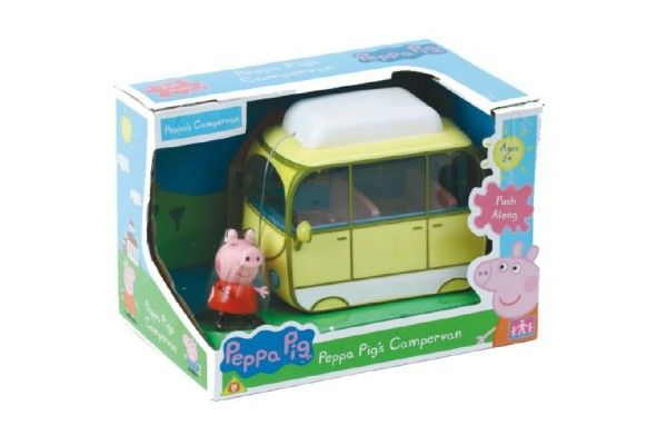 Teddies Prasátko Peppa karavan kempingový vůz 20x14x13cm Teddies