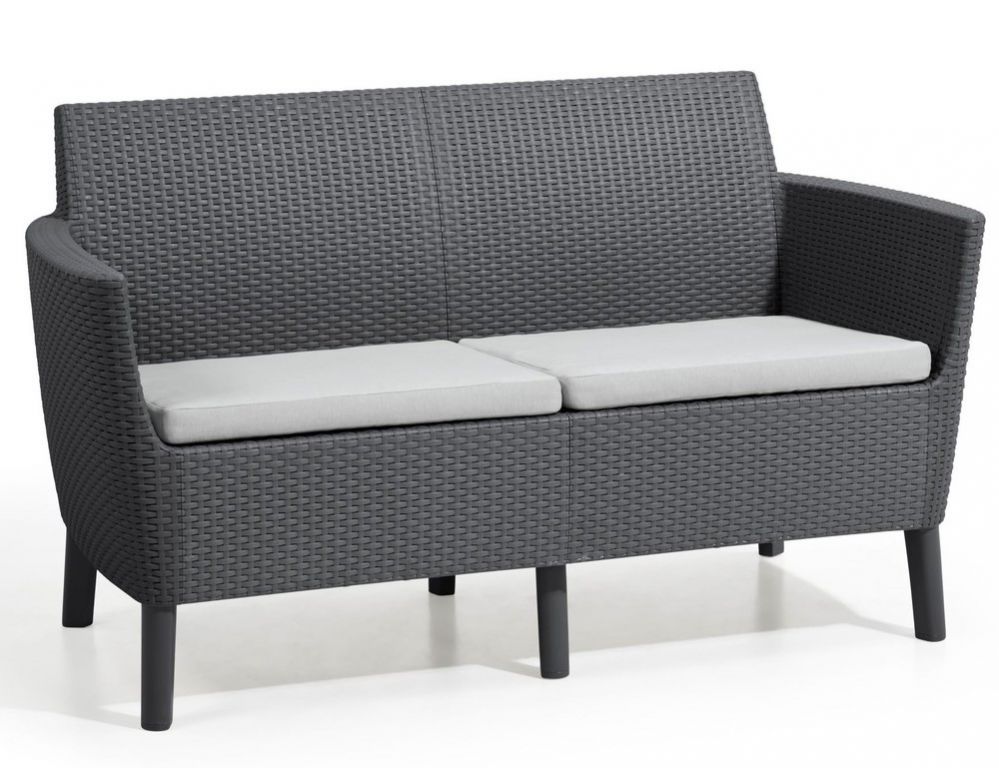 Allibert SALEMO 2 seater sofa - grafit Allibert