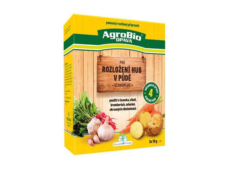 Přípravek pro rozložení hub v půdě AgroBio Clonoplus 3x10g