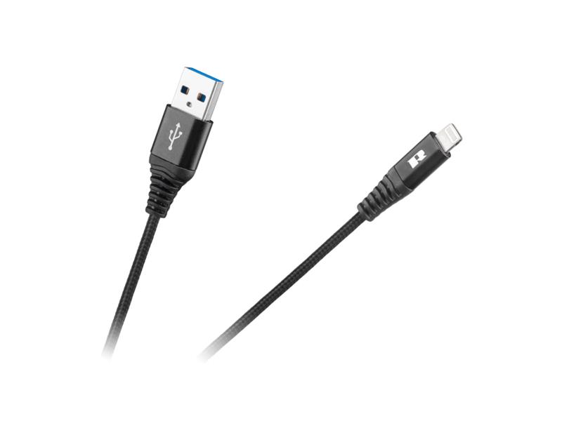 Kabel REBEL RB-6002-100-B USB/Lightning 1m