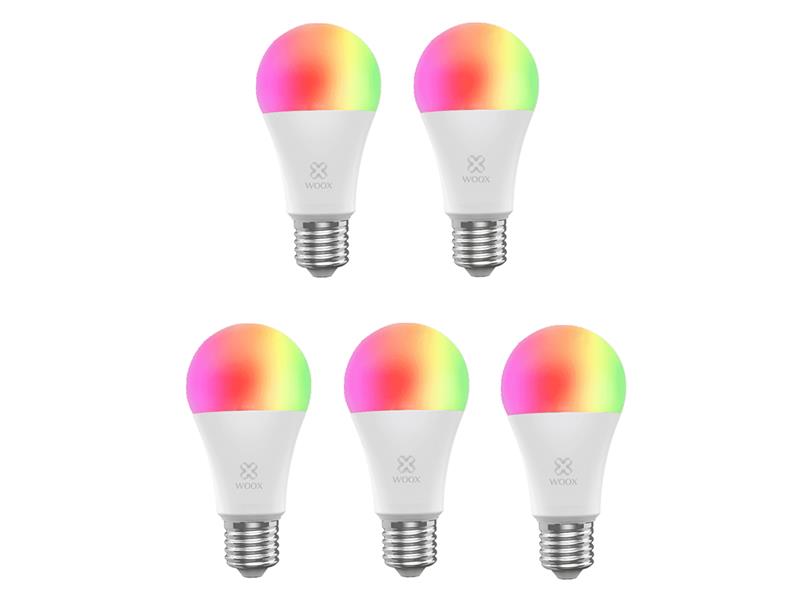 Smart sada LED žárovek E27 10W RGB WOOX R9074/5 WiFi Tuya