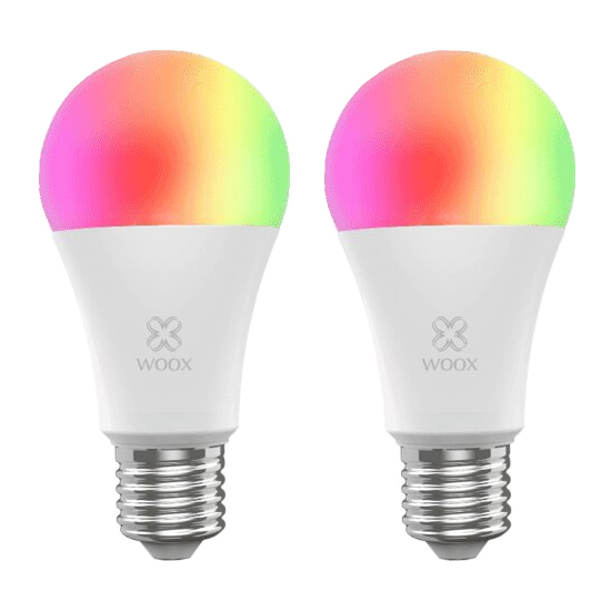 Smart sada LED žárovek E27 10W RGB WOOX R9077/2 ZigBee Tuya