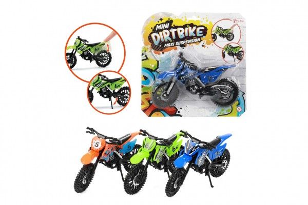 Motorka terénní 18cm plast 3 barvy na kartě Teddies