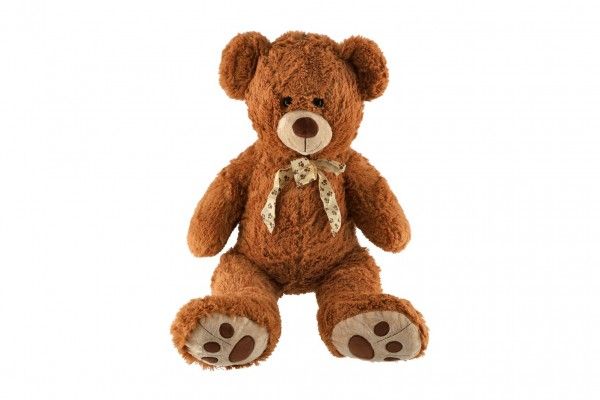 Medvěd s mašlí plyš 72cm hnědý v sáčku 0+ Teddies