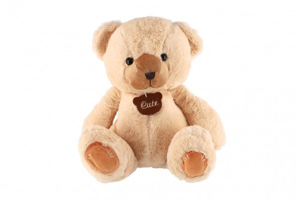 Medvěd sedící plyš 40cm béžový v sáčku 0+ Teddies