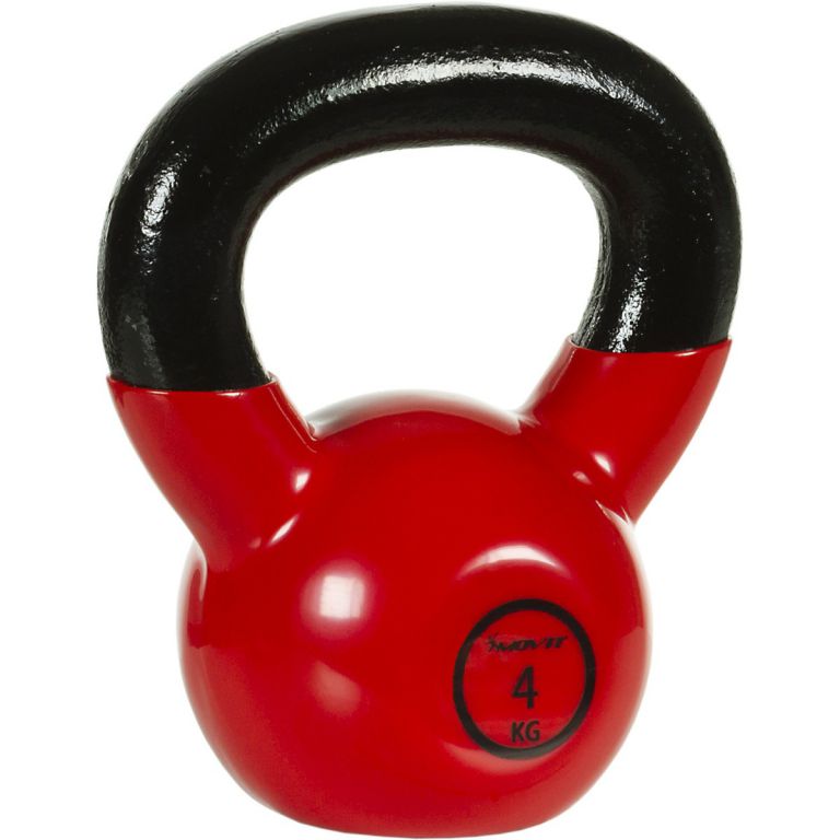 MOVIT Kettlebell 32898 Činka 4 kg s vinylovým potahem MOVIT