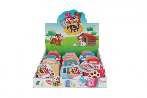 Zvířátko v přepravním boxu plast 7x9cm Teddies