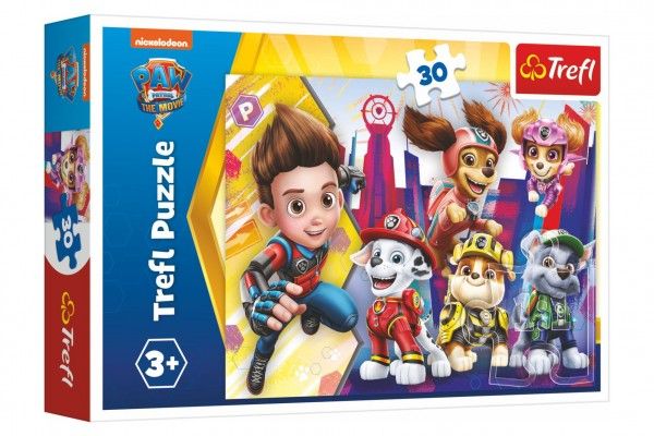 Puzzle Tlapková patrola/Paw Patrol 27x20cm 30 dílků v krabičce 21x14x4cm Teddies