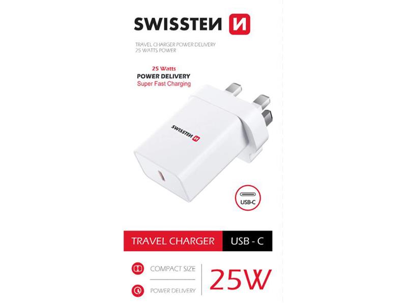 Adaptér cestovní pro iPhone/Samsung SWISSTEN 22045400 pro použití z ČR ve Velké Británii