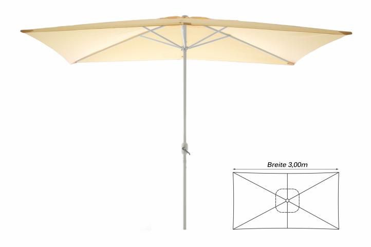 Garthen 6305 Zahradní slunečník - obdélníkový 2x3 m - champagne Garthen