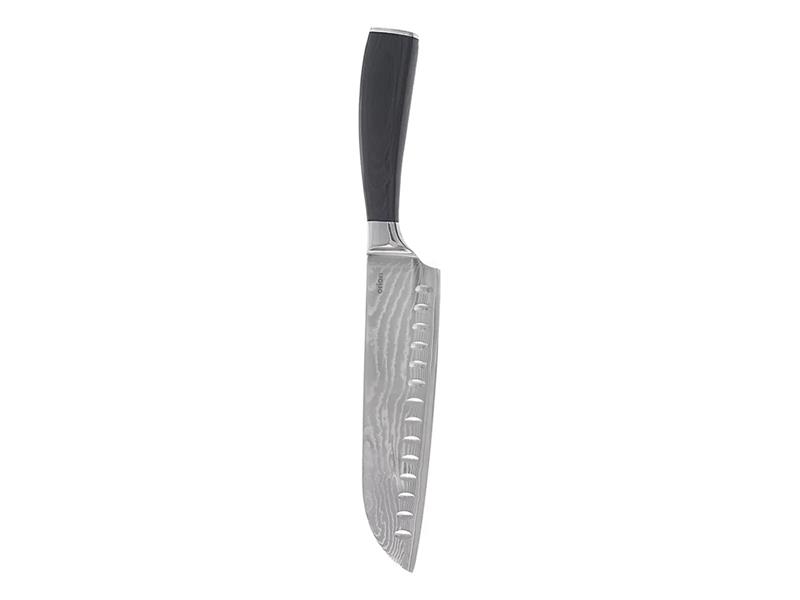 Nůž kuchyňský ORION damašková ocel/pakka Santoku 18