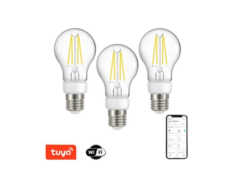 Smart LED žárovka filamentová E27 7W IMMAX NEO 07713C WiFi Tuya sada 3ks