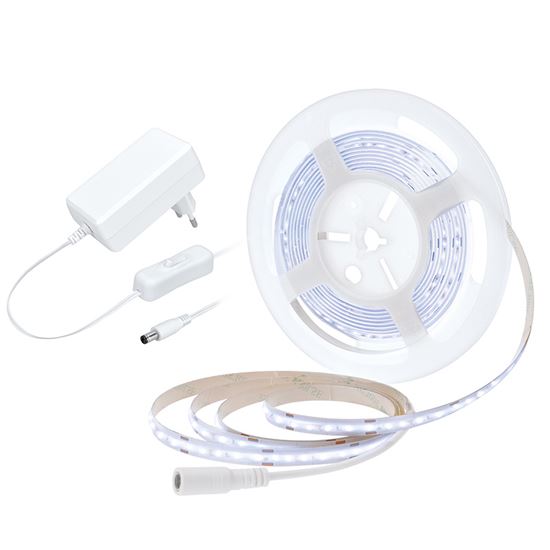 LED pásek 12V IP20 8W/m bílá studená (cívka 5m) SOLIGHT WM59-CW