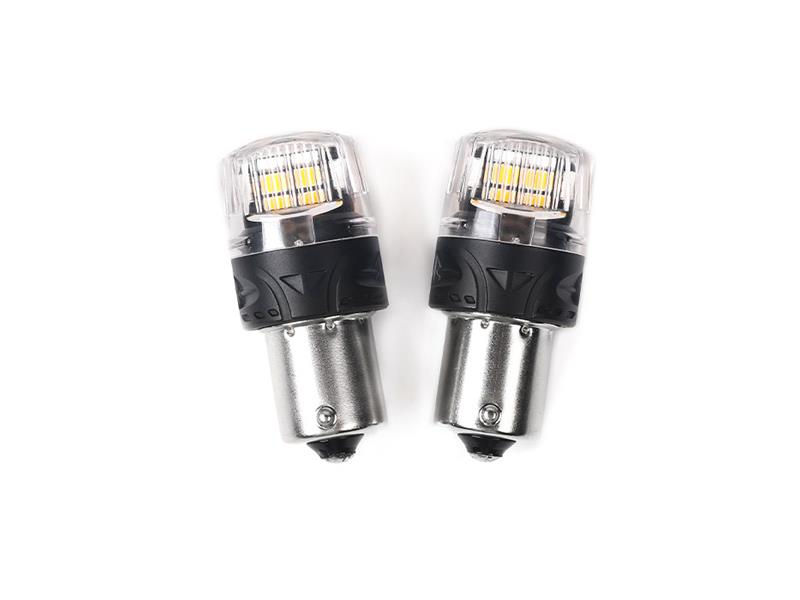 Autožárovka LED BA15S 12V CARCLEVER 16LED 2835SMD oranžová 2ks