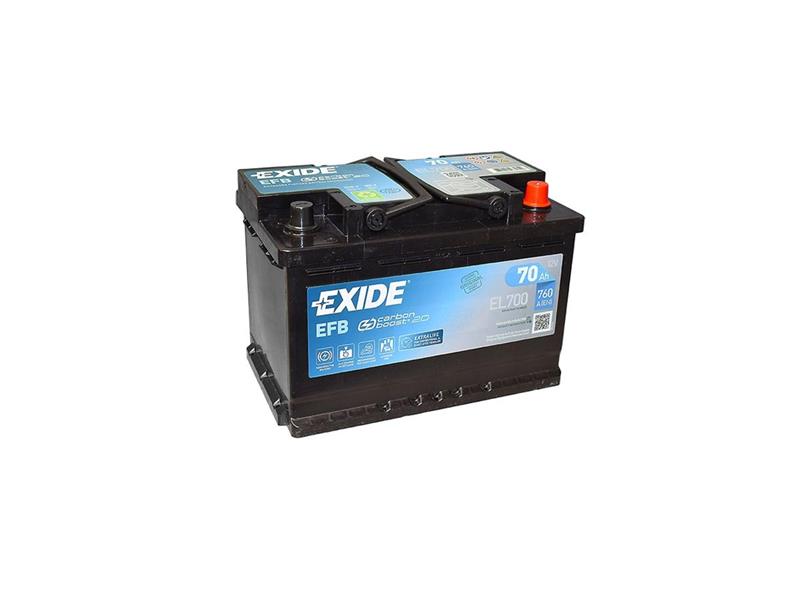 Autobaterie EFB EXIDE START-STOP EL700 70Ah 12V