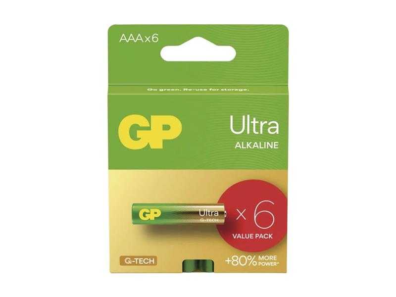 Baterie AAA (R03) alkalická GP Ultra 6ks