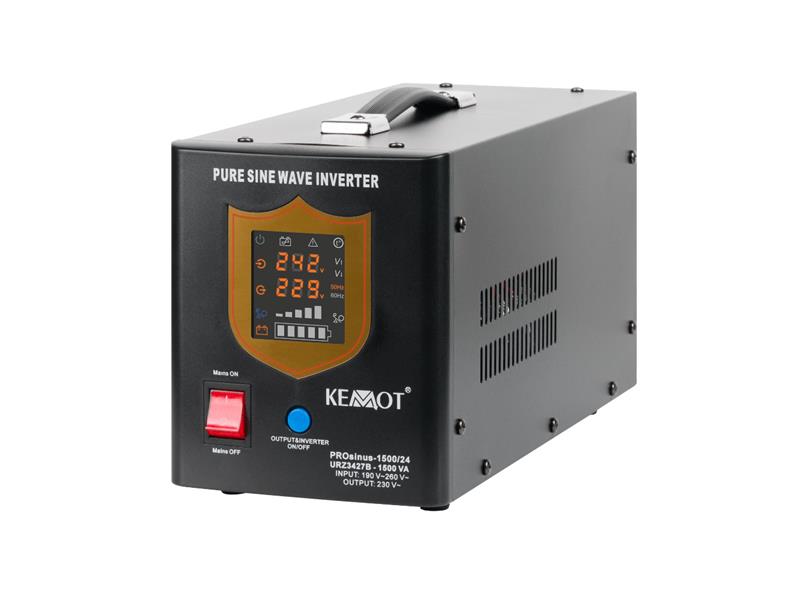 Zdroj záložní KEMOT PROsinus-1500/24 ​​1050W 24V Black - rozbaleno - poškozený obal