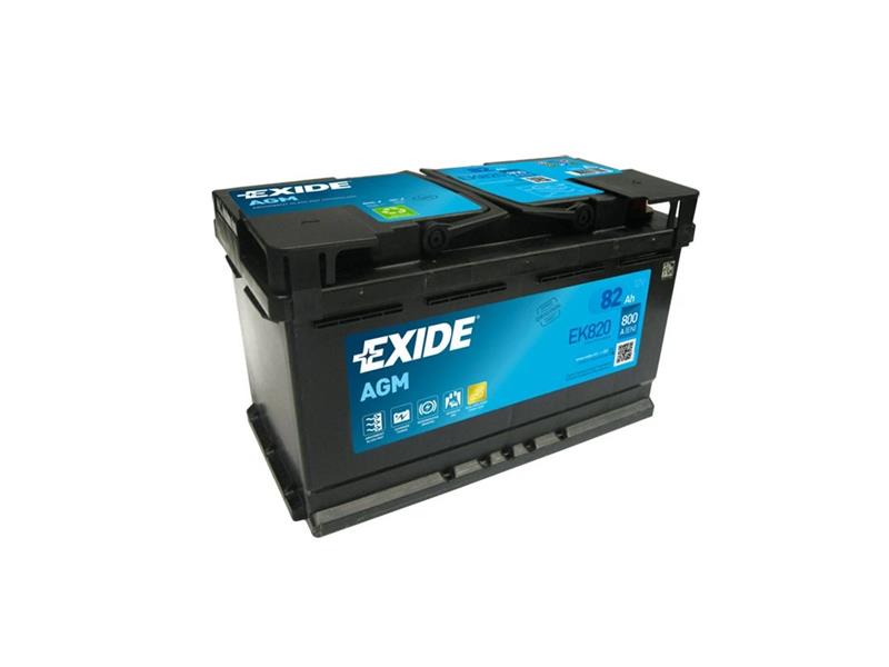 Autobaterie AGM EXIDE START-STOP EK820 82Ah 12V