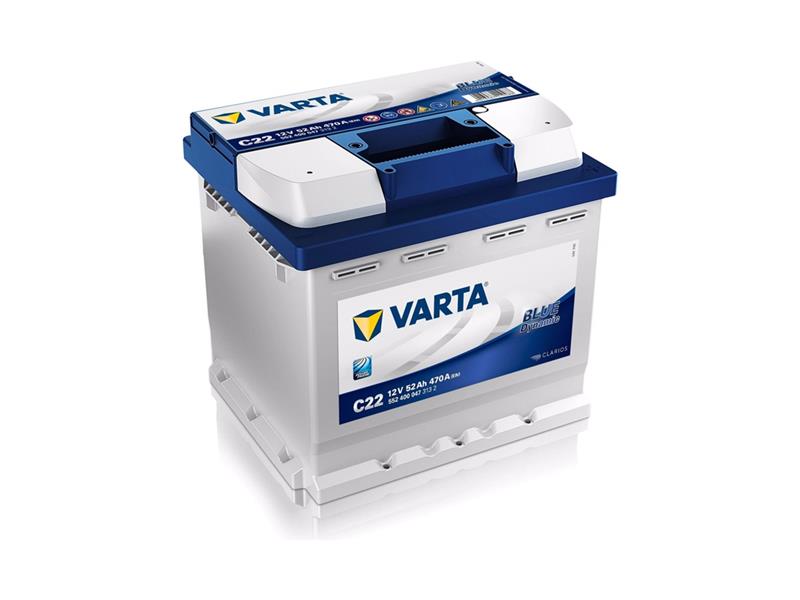 Autobaterie VARTA BLUE Dynamic 52Ah 12V C22