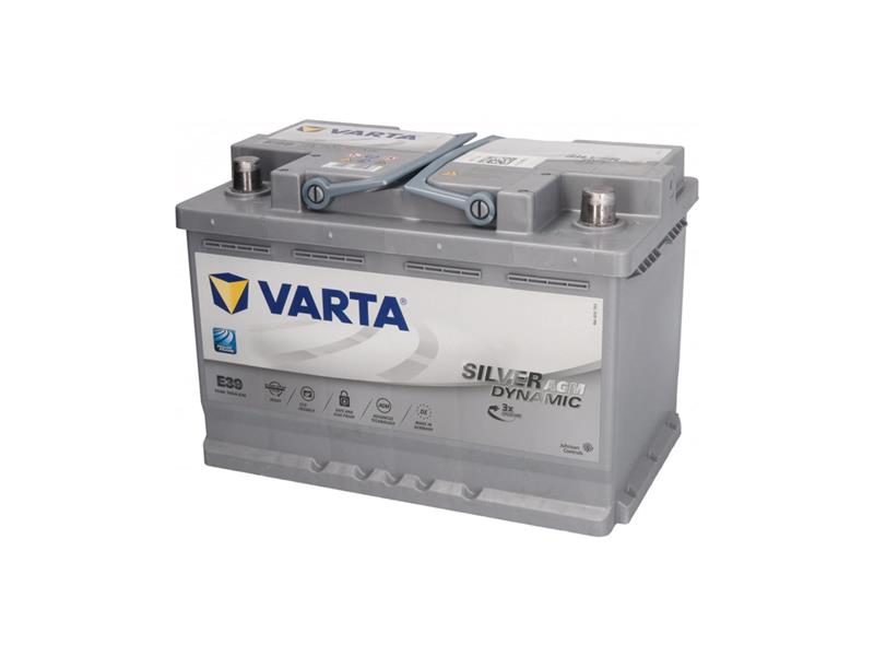 Autobaterie AGM VARTA START-STOP SILVER Dynamic 70Ah 12V A7 (E39)