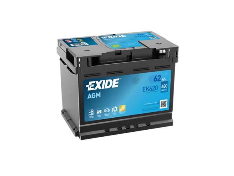 Autobaterie AGM EXIDE START-STOP EK620 62Ah 12V