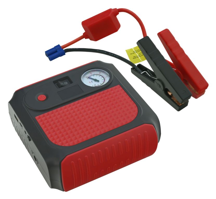 Kompresor AKU + JUMP STARTER s powerbankou 8.000mAh 500A Compass